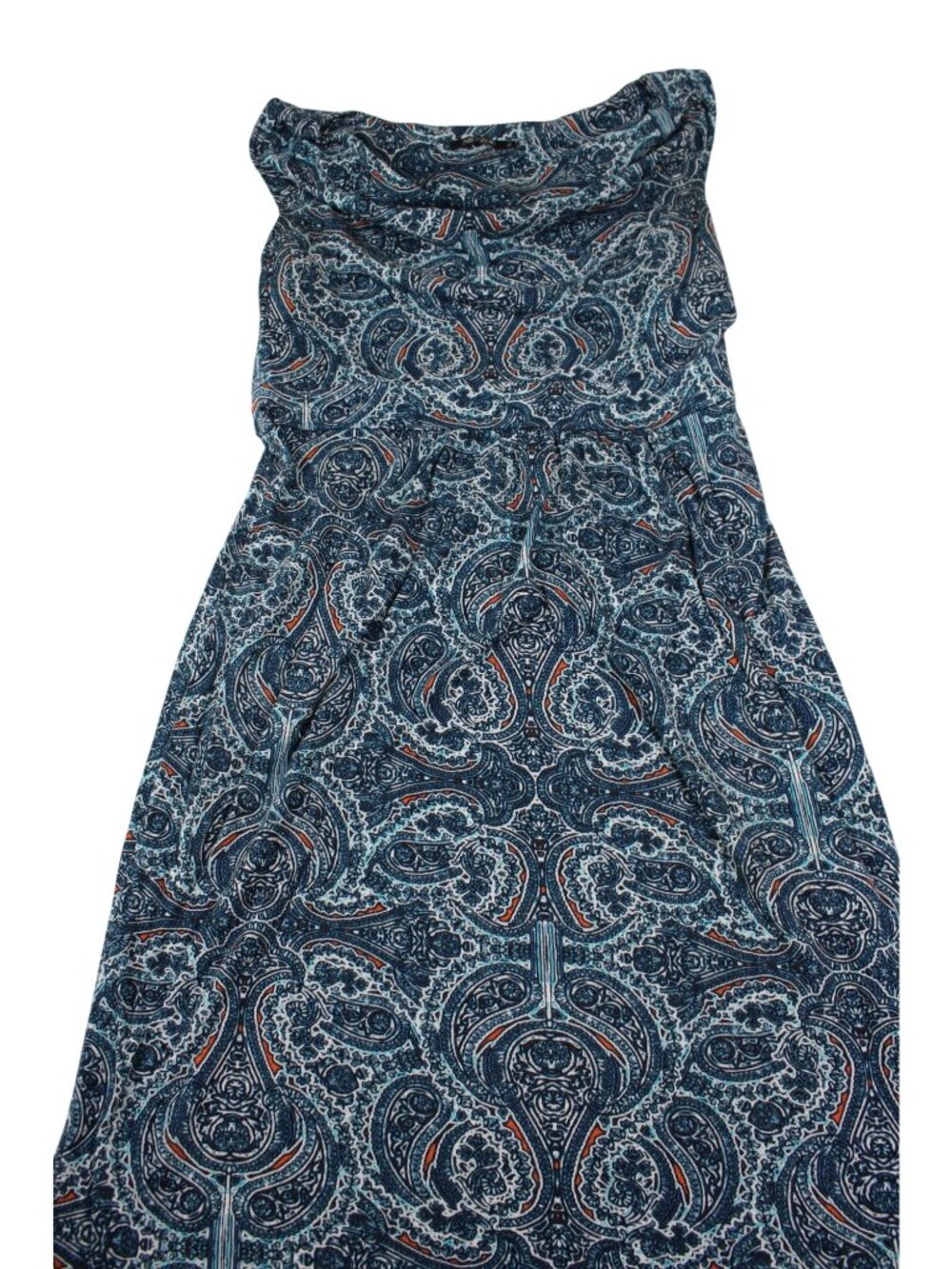 Nic+Zoe Blue Paisley Sleeveless Midi Dress Size M